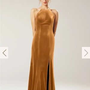 AW Bridal Velvet Halter Dress